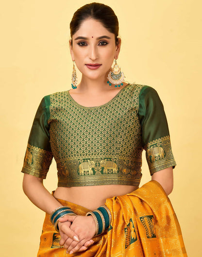 Yellow Silk Woven Patola Saree