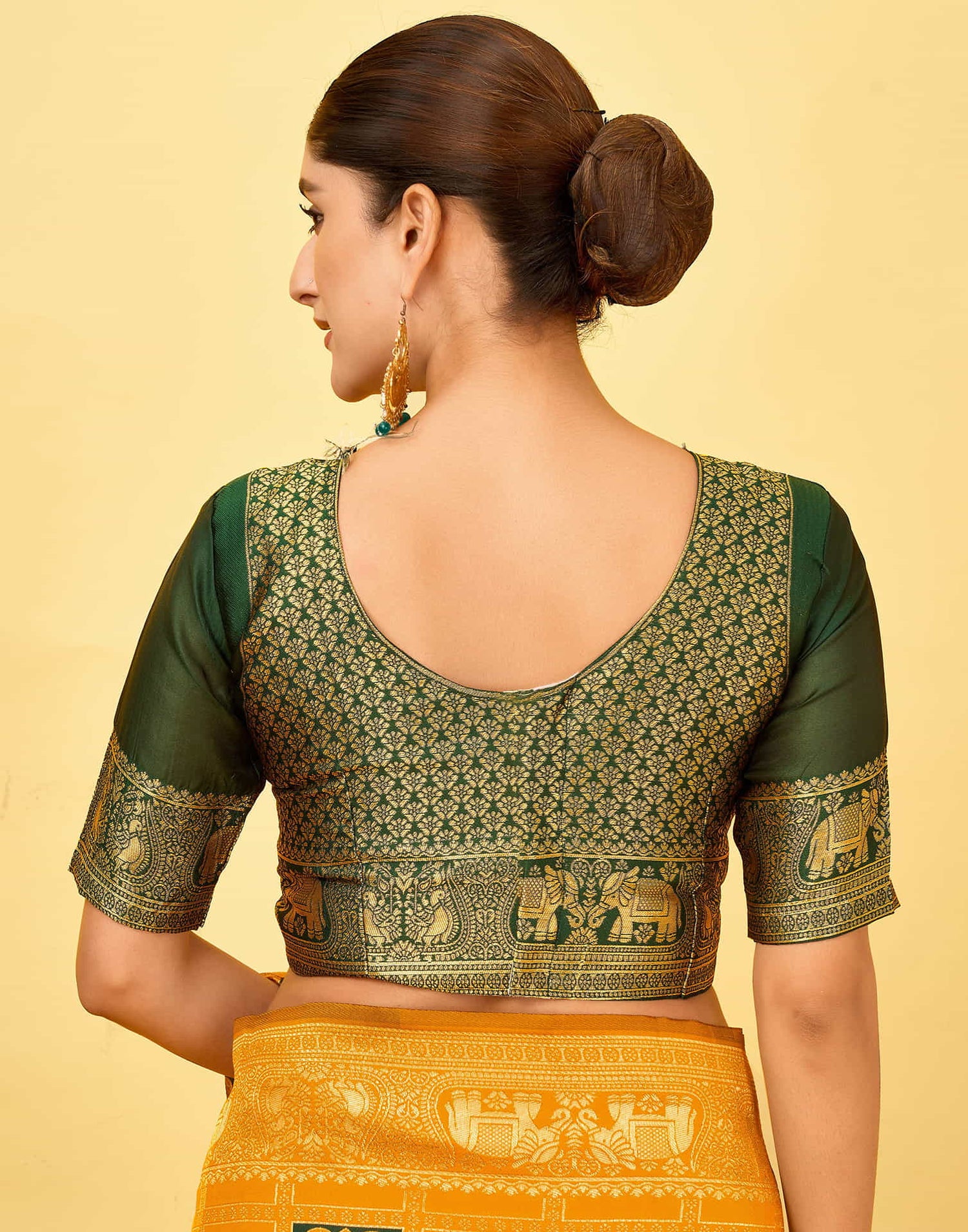 Yellow Silk Woven Patola Saree