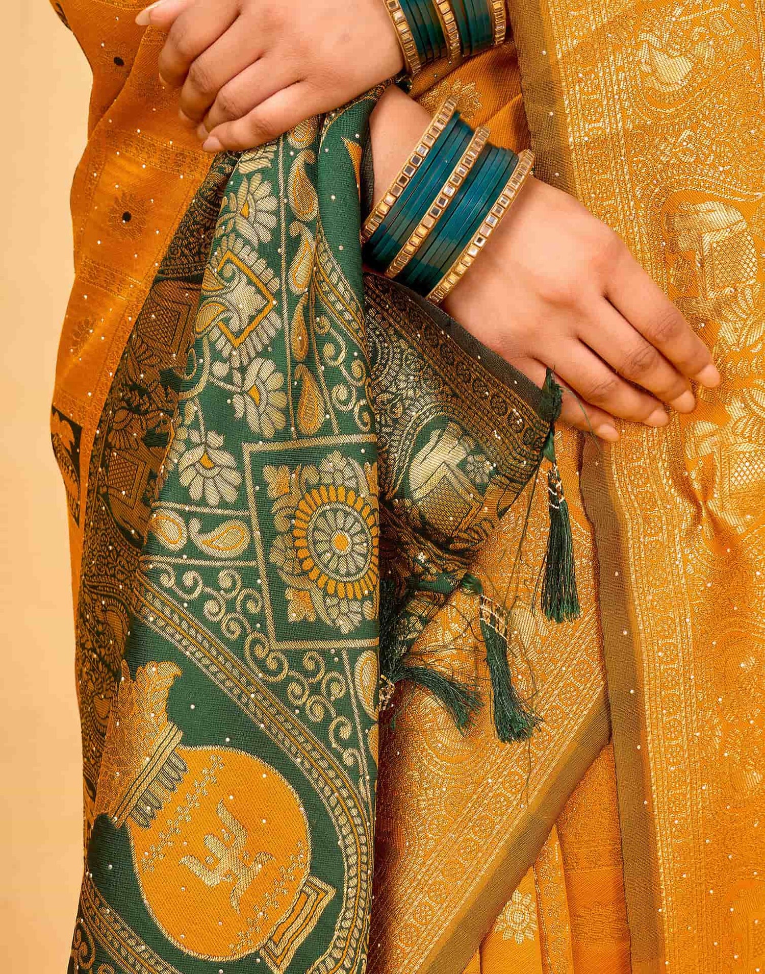 Yellow Silk Woven Patola Saree
