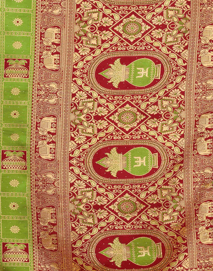 Green Silk Woven Patola Saree