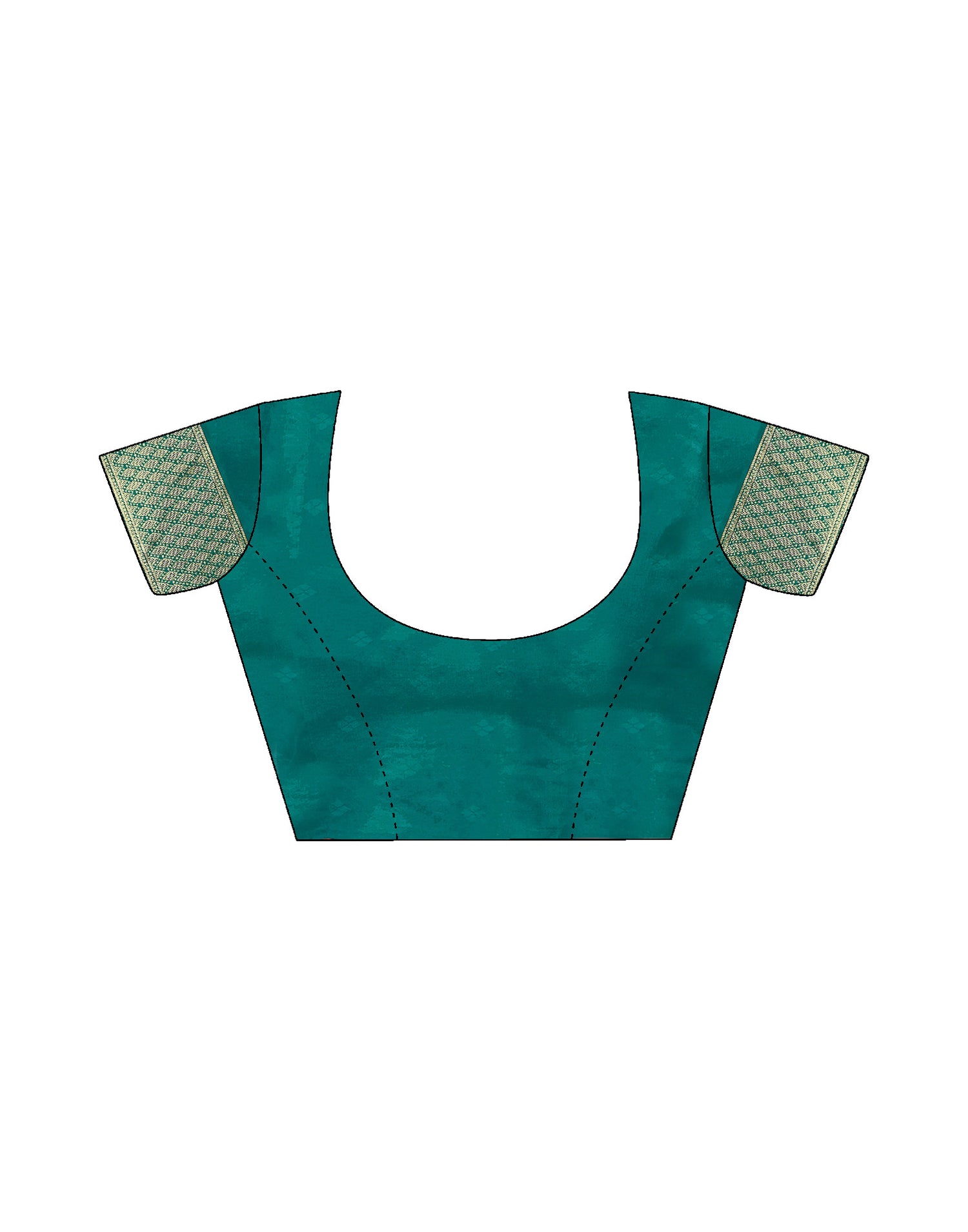 Teal Green Silk Woven Banarasi Saree
