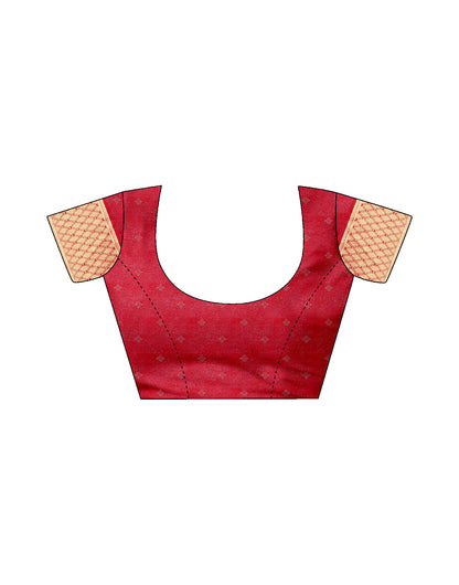 Red Silk Woven Banarasi Saree
