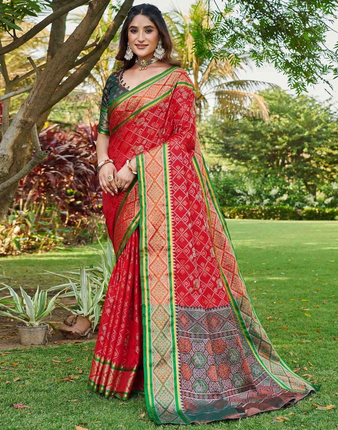 Red Silk Woven Patola Saree