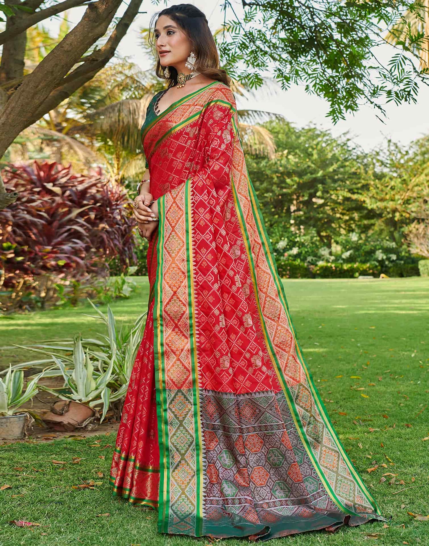 Red Silk Woven Patola Saree