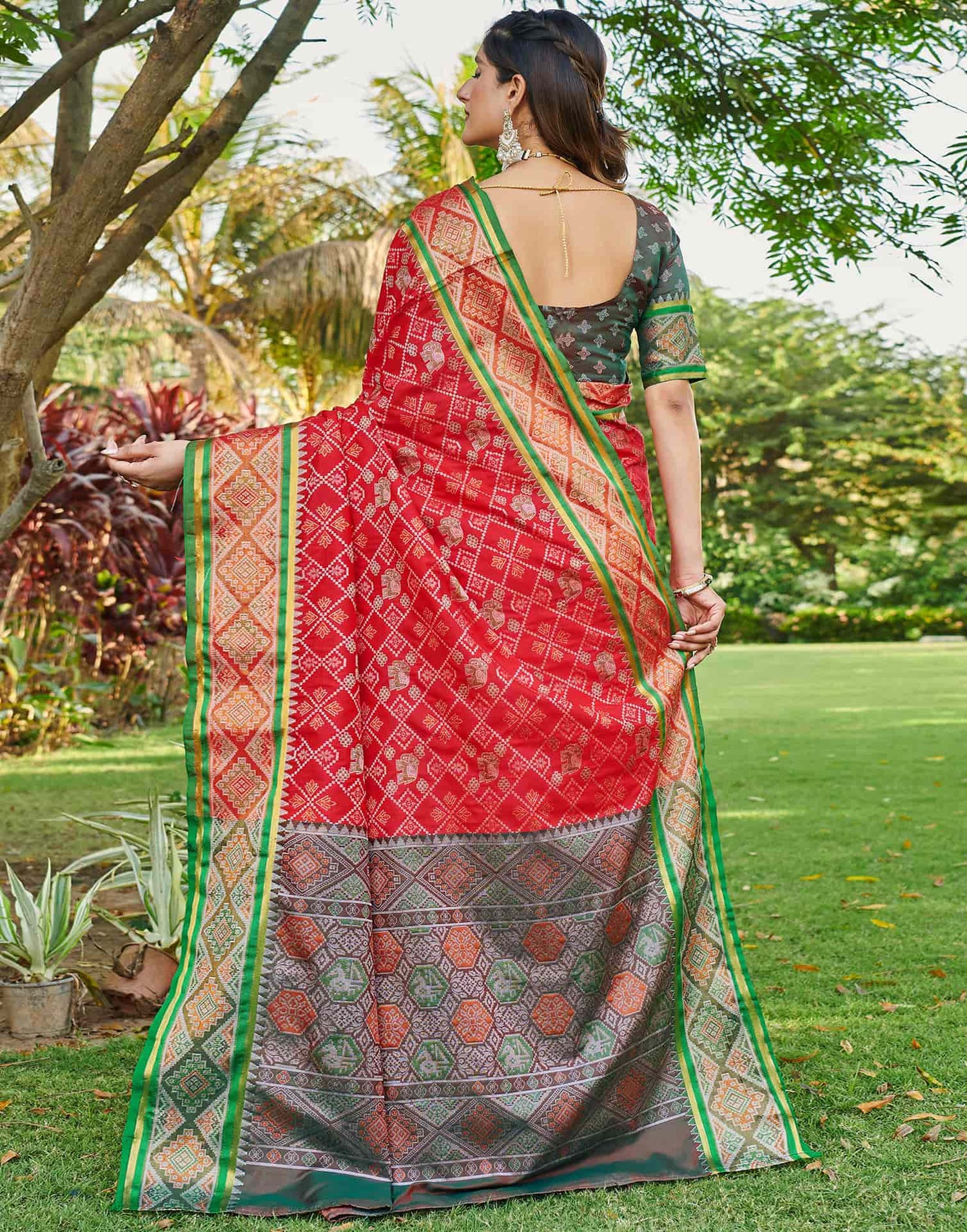 Red Silk Woven Patola Saree