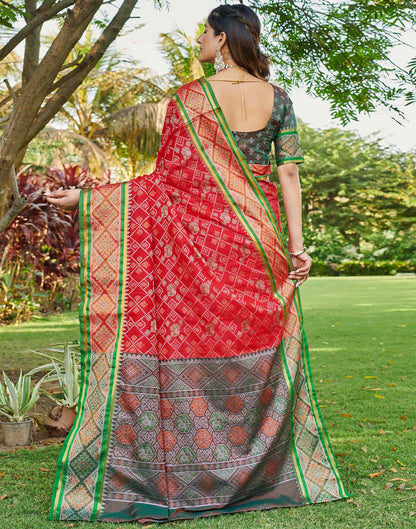 Red Silk Woven Patola Saree