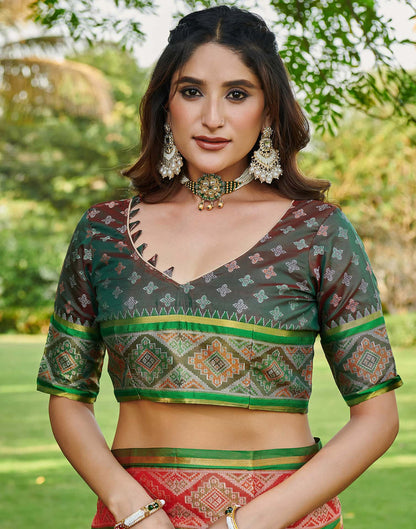 Red Silk Woven Patola Saree