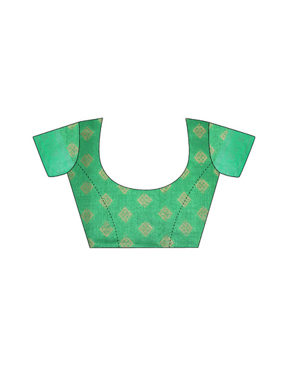Green Silk Printed Saree