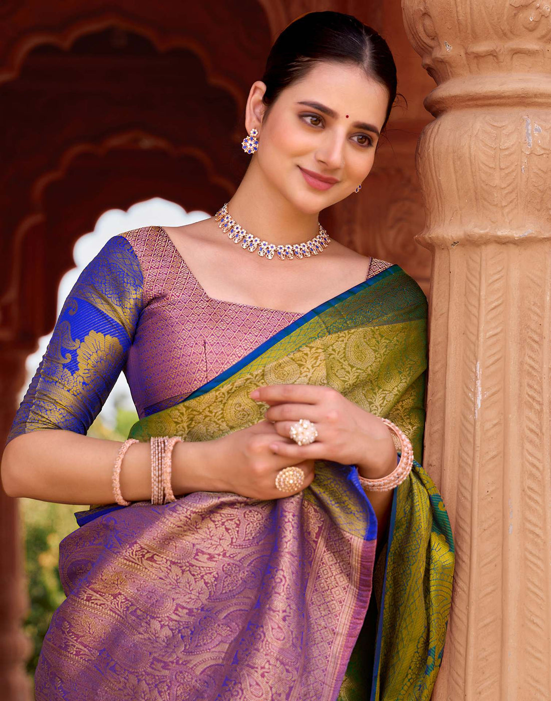 Green Silk Woven Kanjivaram Saree