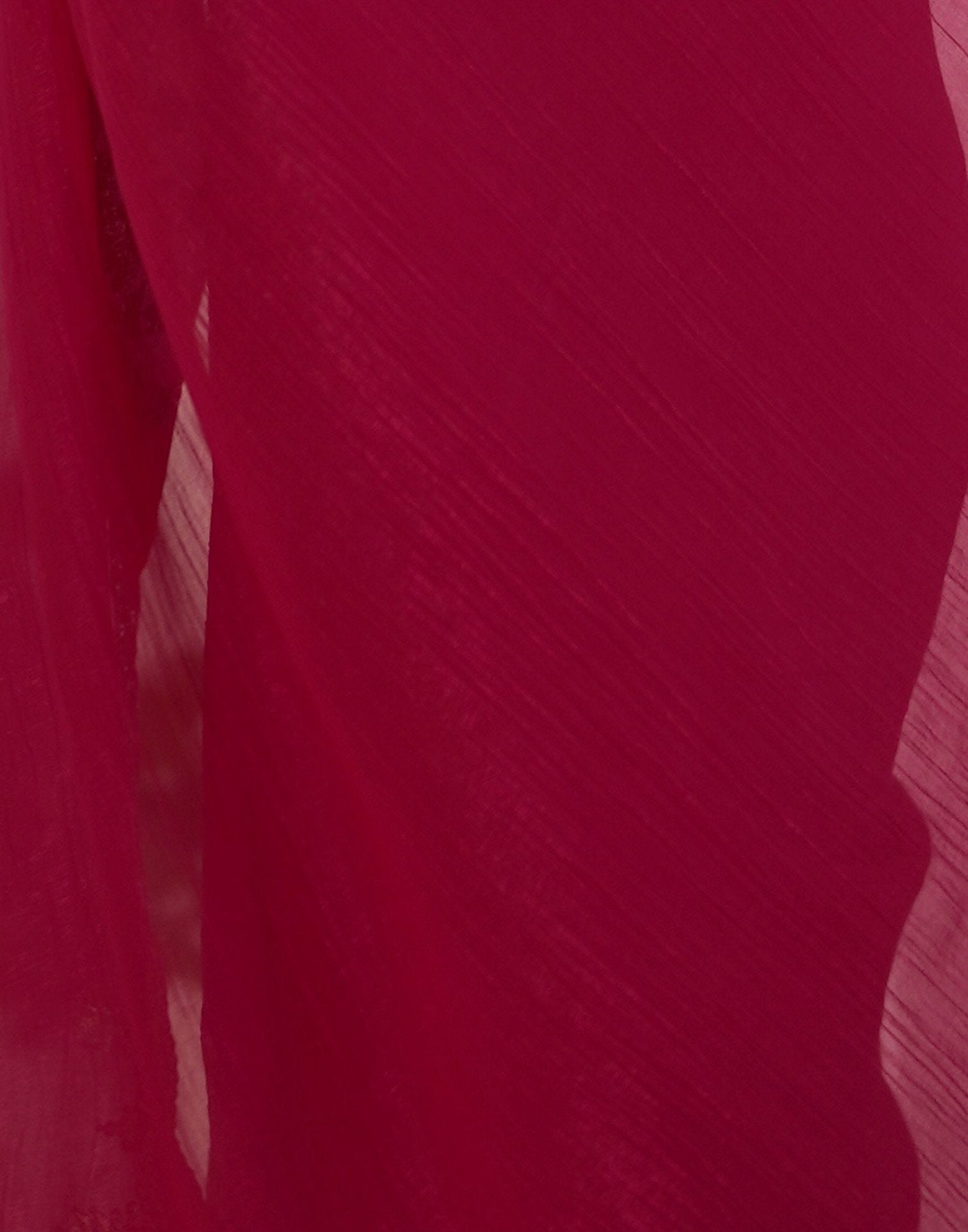 Red Shimmer Chiffon Sequence Embroidery Saree
