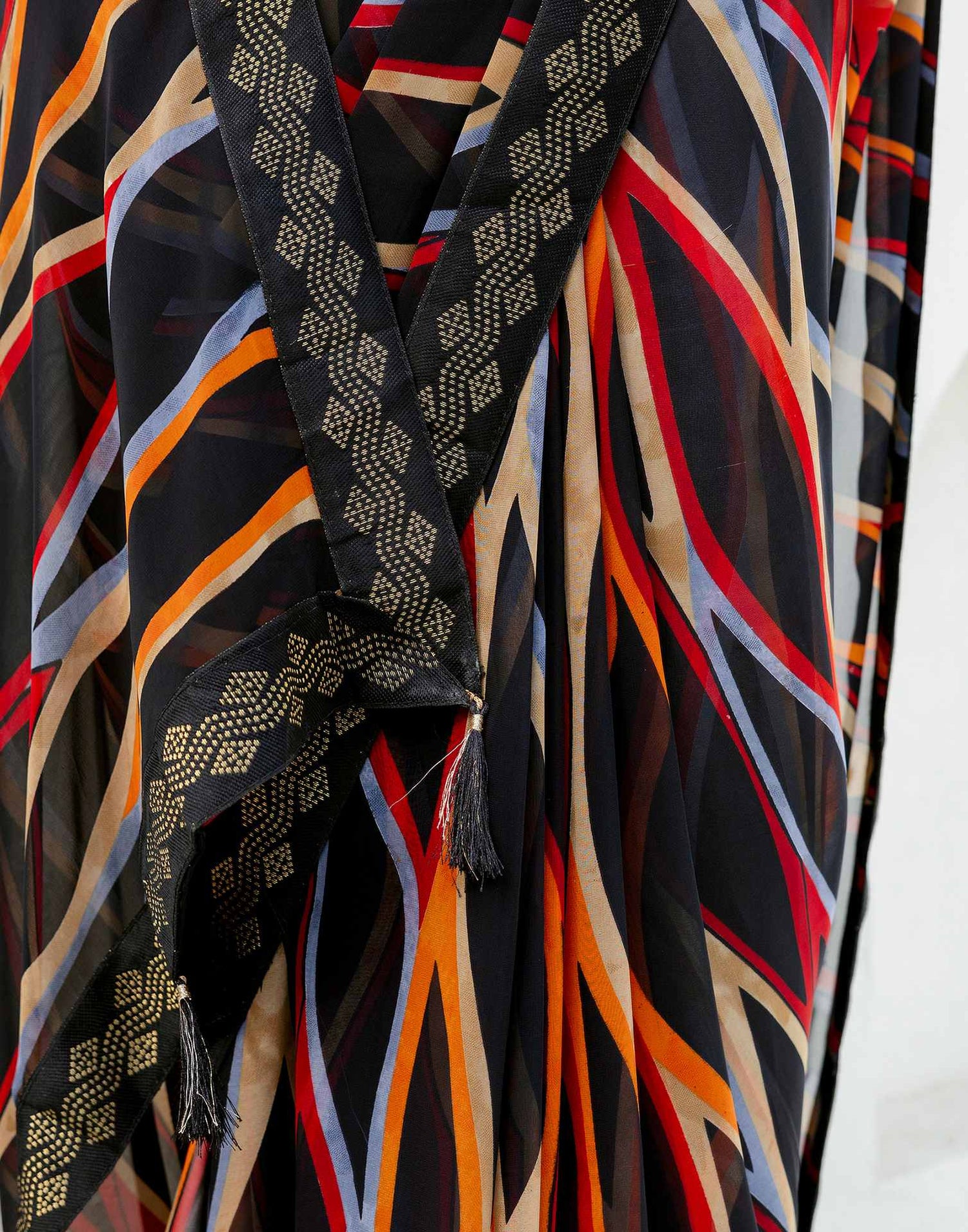 Black Georgette printed Saree