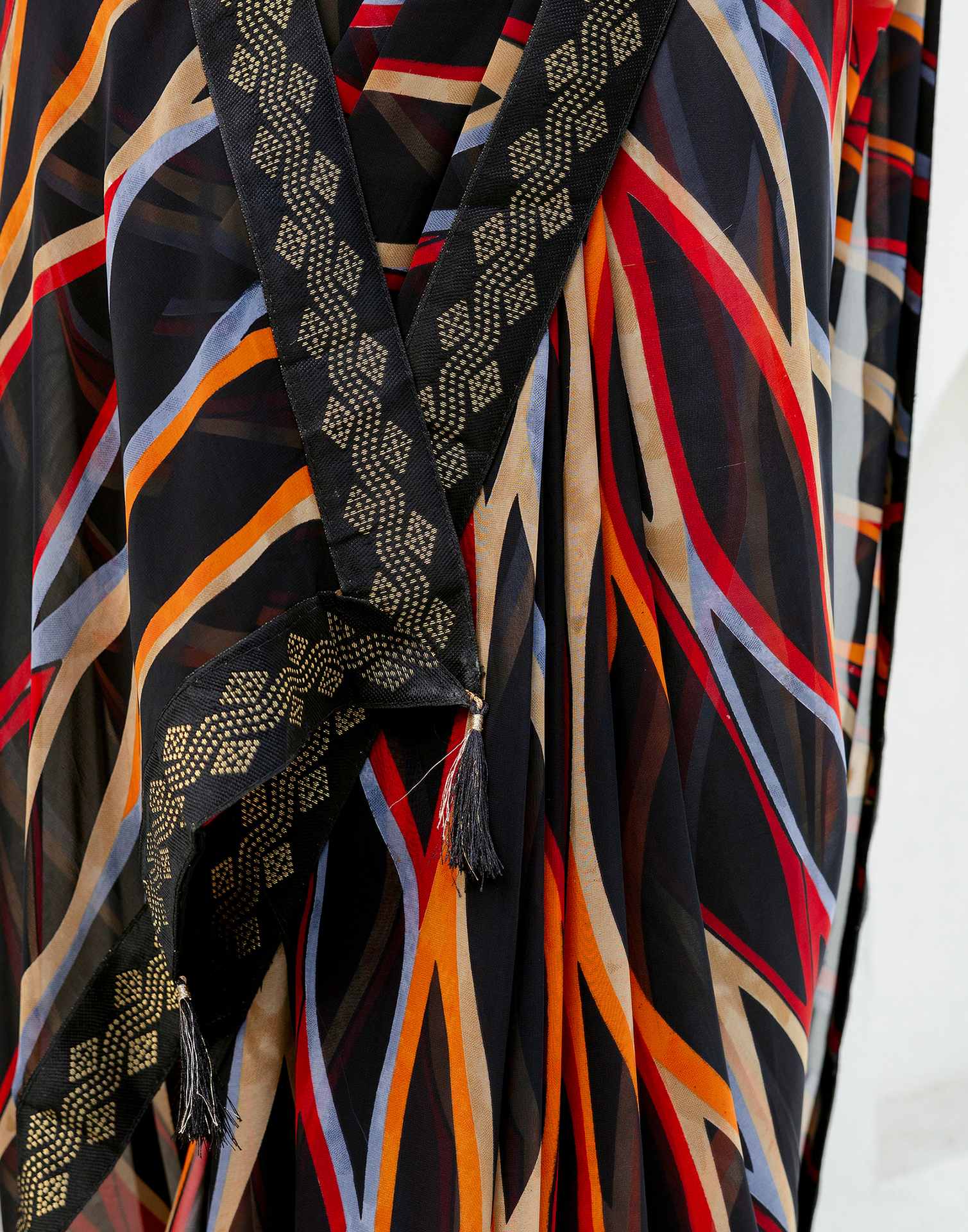 Black Georgette printed Saree