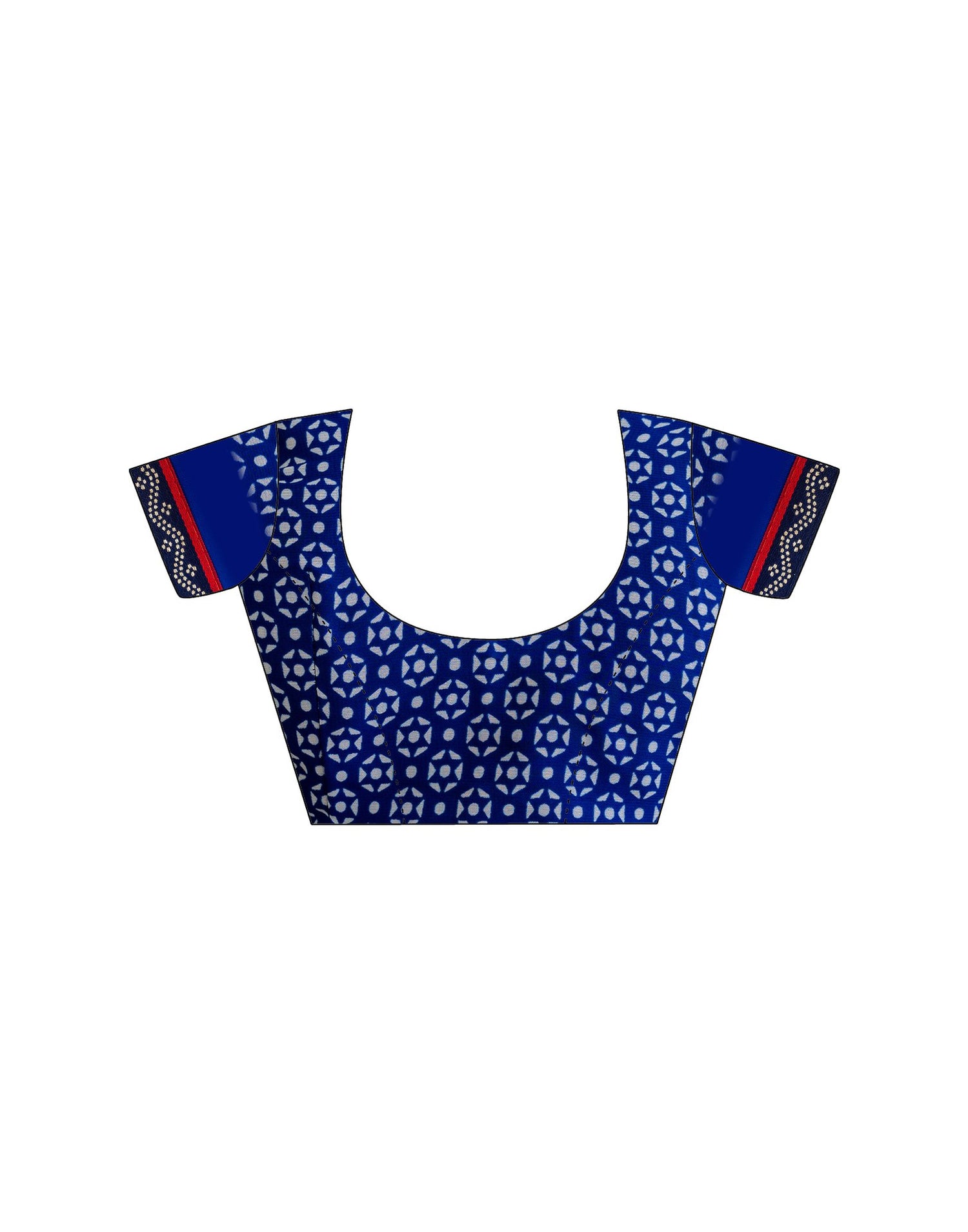 Dark Blue Georgette Floral Printed Saree