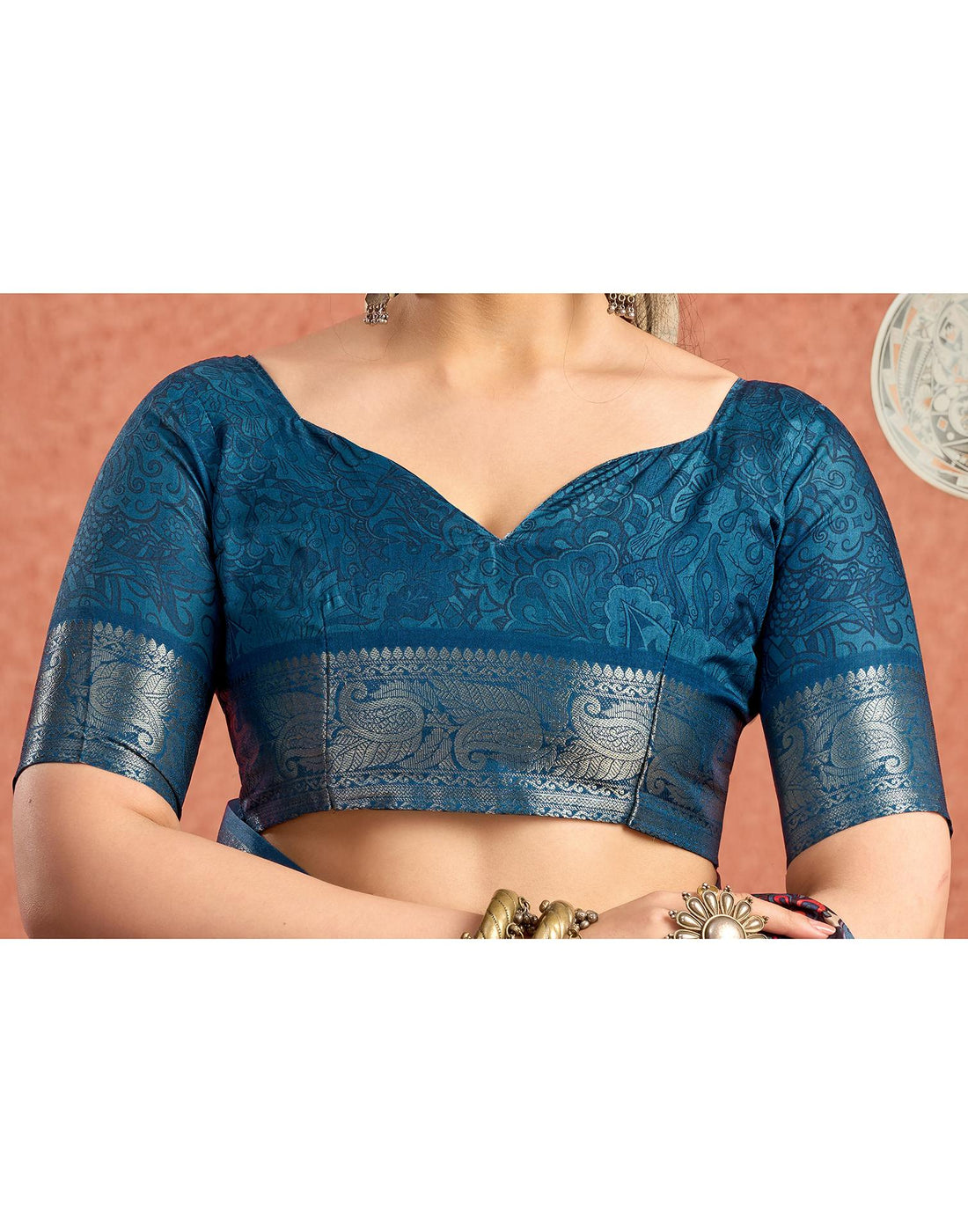 Multicoloured Tussar Silk Printed Saree