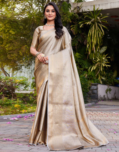 Golden Silk Woven Kanjivaram Saree