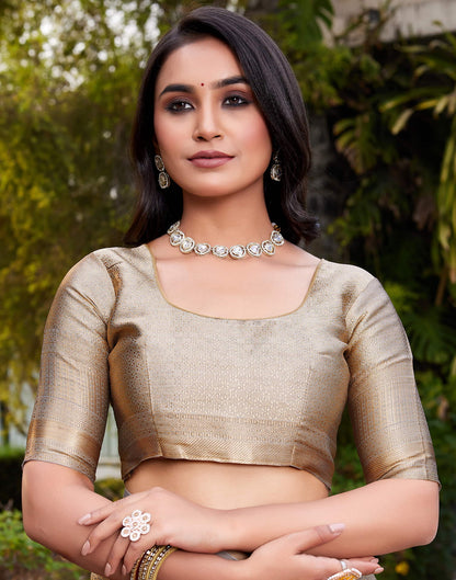Golden Silk Woven Kanjivaram Saree