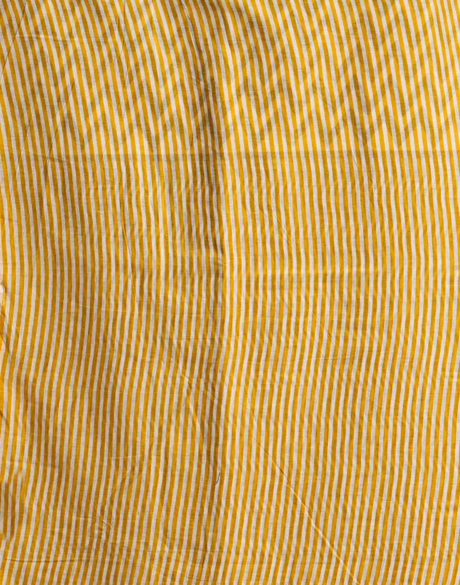 Yellow Cotton Printed Saree