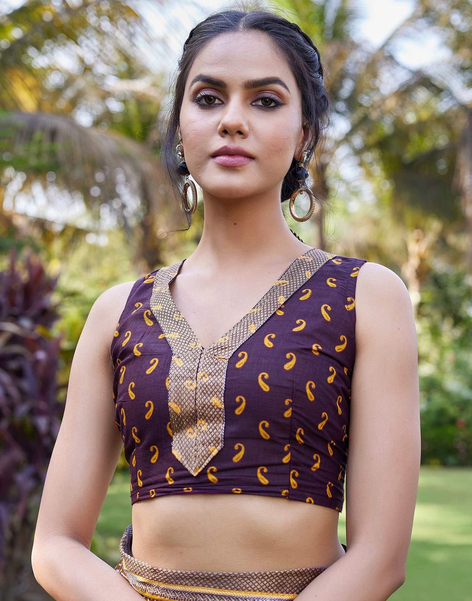 Mustard Yellow Cotton Printed Saree