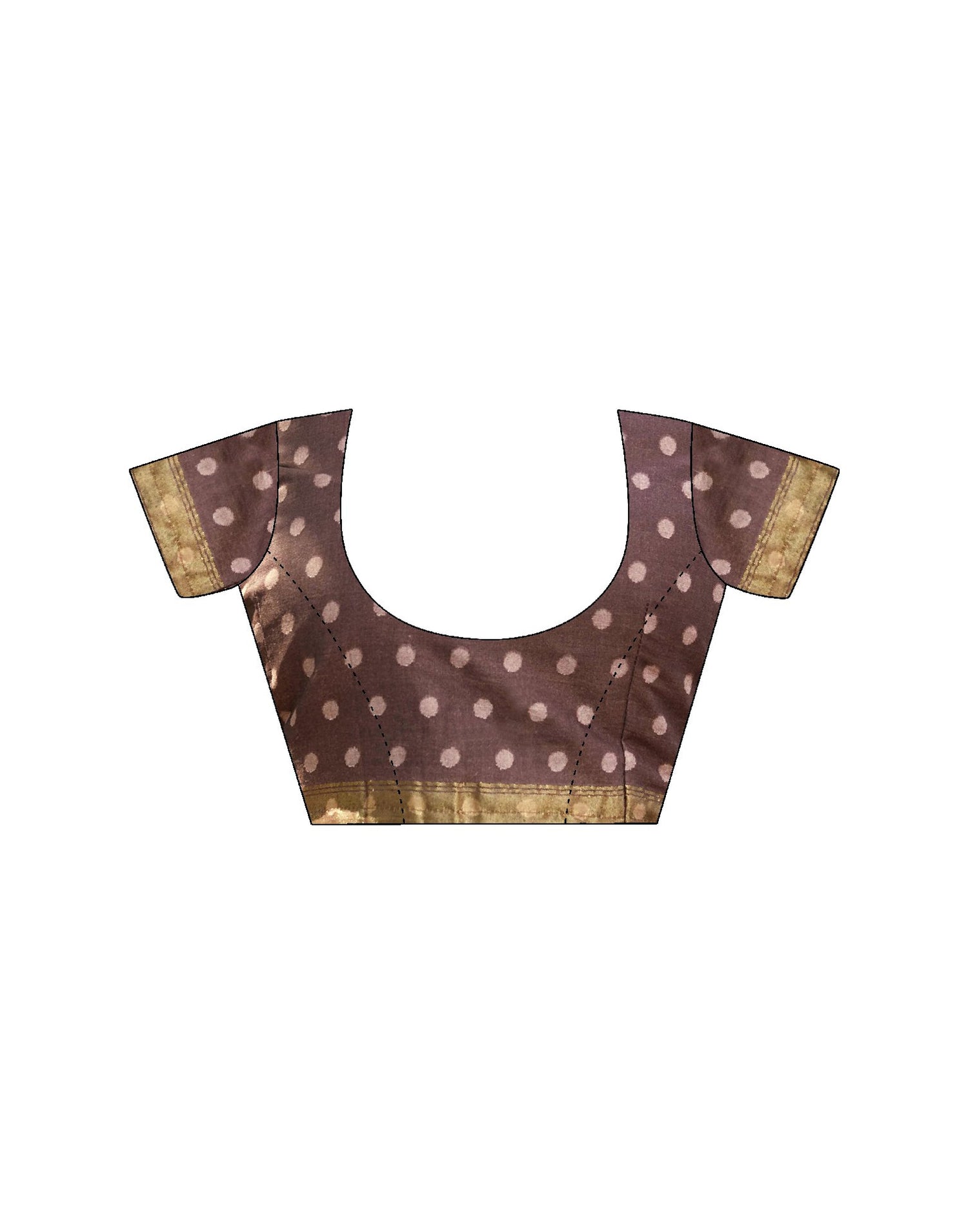 Brown Cotton Printed Saree