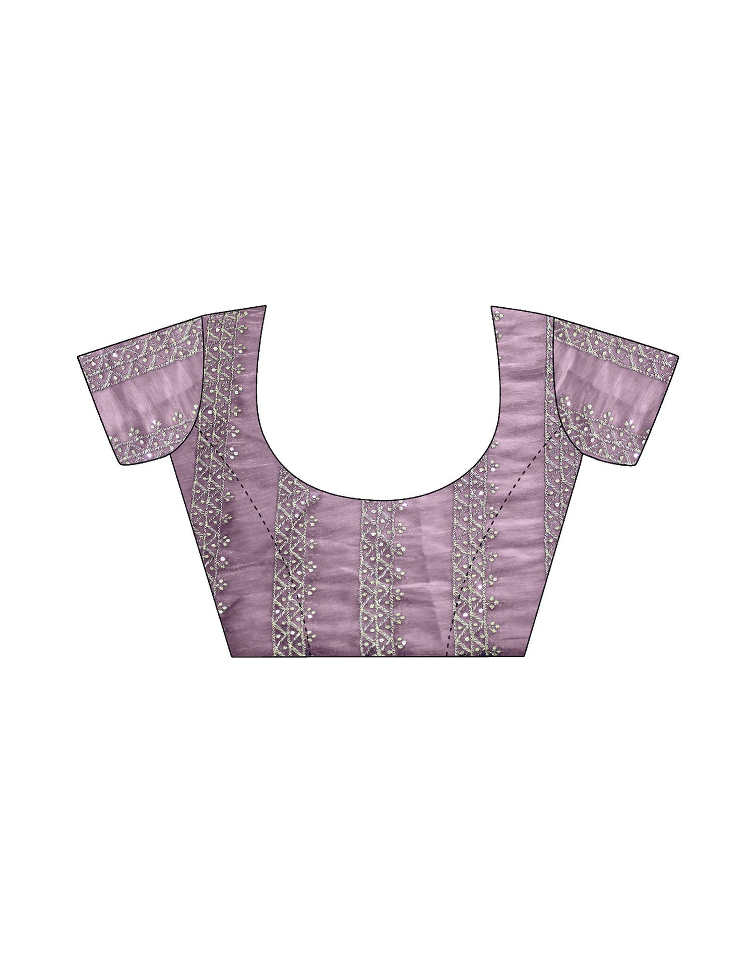Dusty Mauve Shimmer Sequence Embroidery Saree
