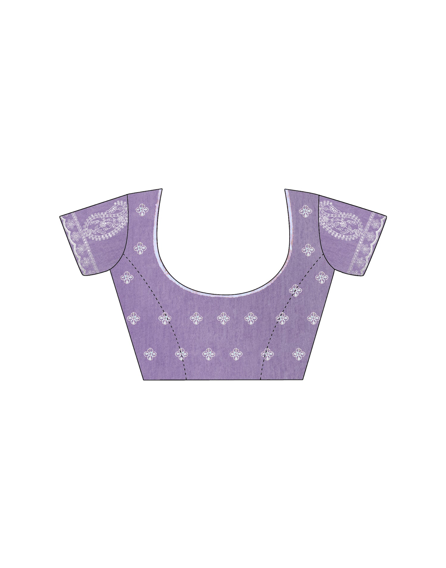 Purple Shimmer Sequence Embroidery Saree