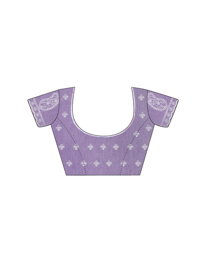 Purple Shimmer Sequence Embroidery Saree