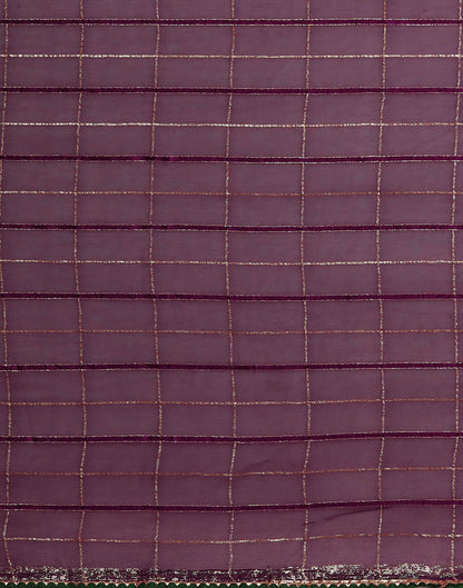 Dark Purple Georgette Zari Woven Saree