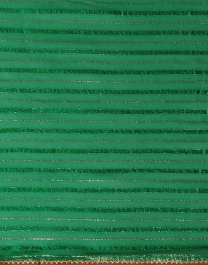 Green Georgette Zari Woven Saree