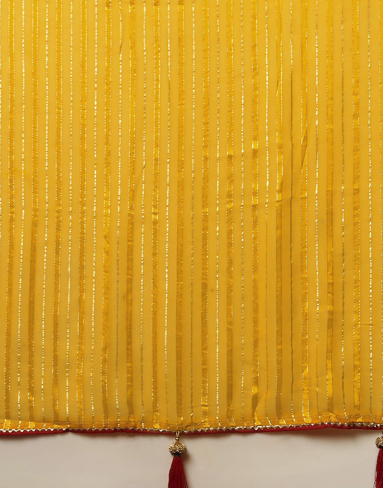 Yellow Georgette Zari Woven Saree