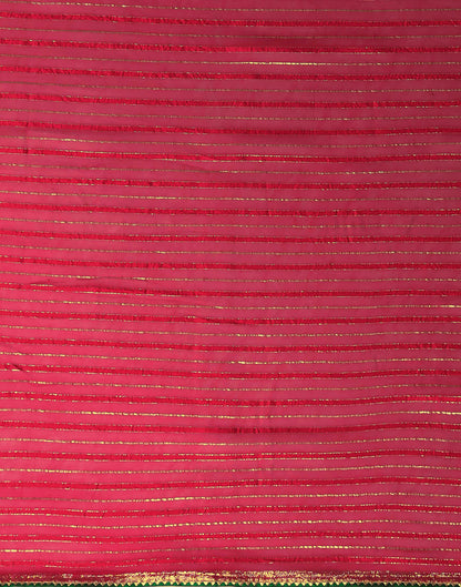 Red Georgette Zari Woven Saree