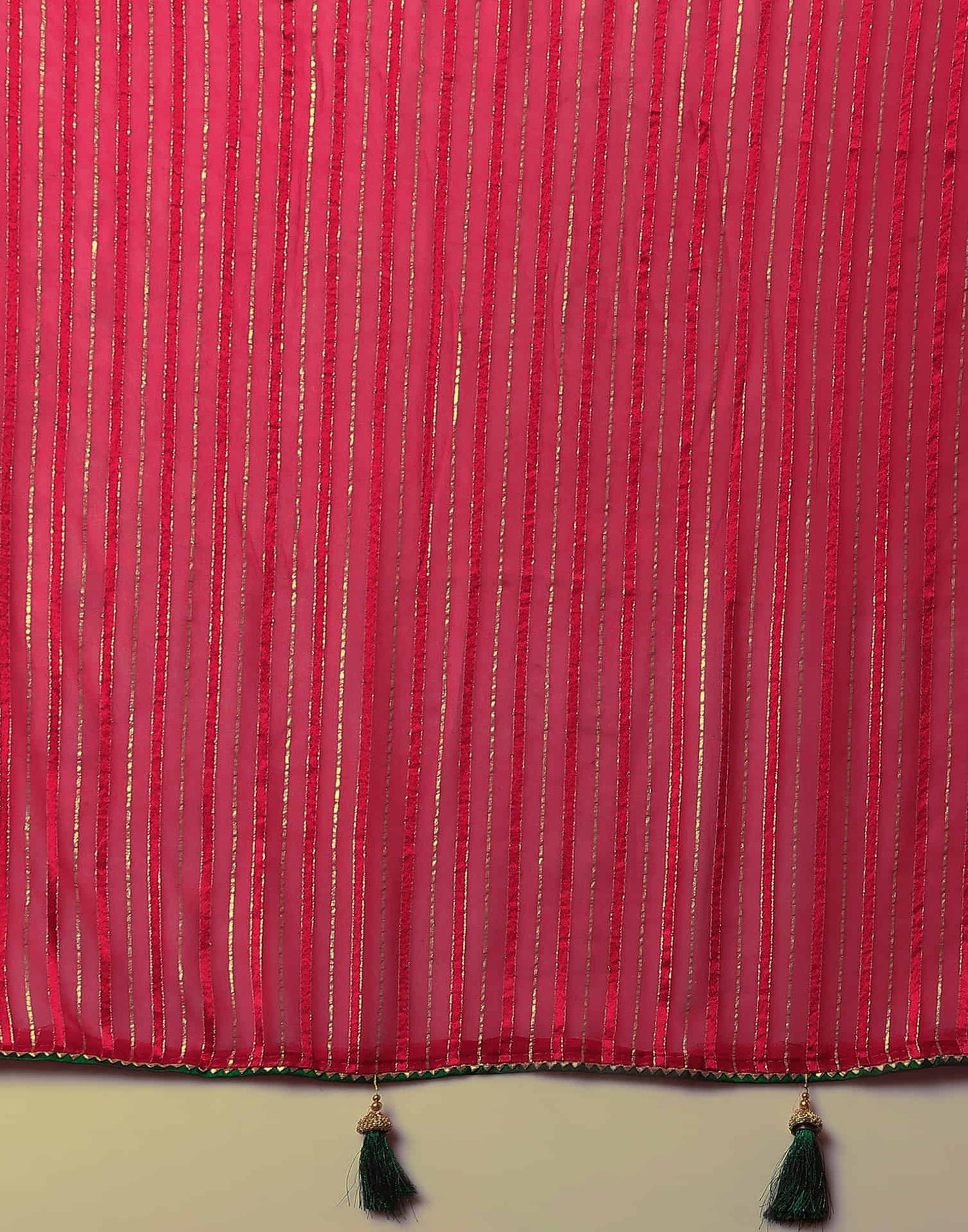 Red Georgette Zari Woven Saree