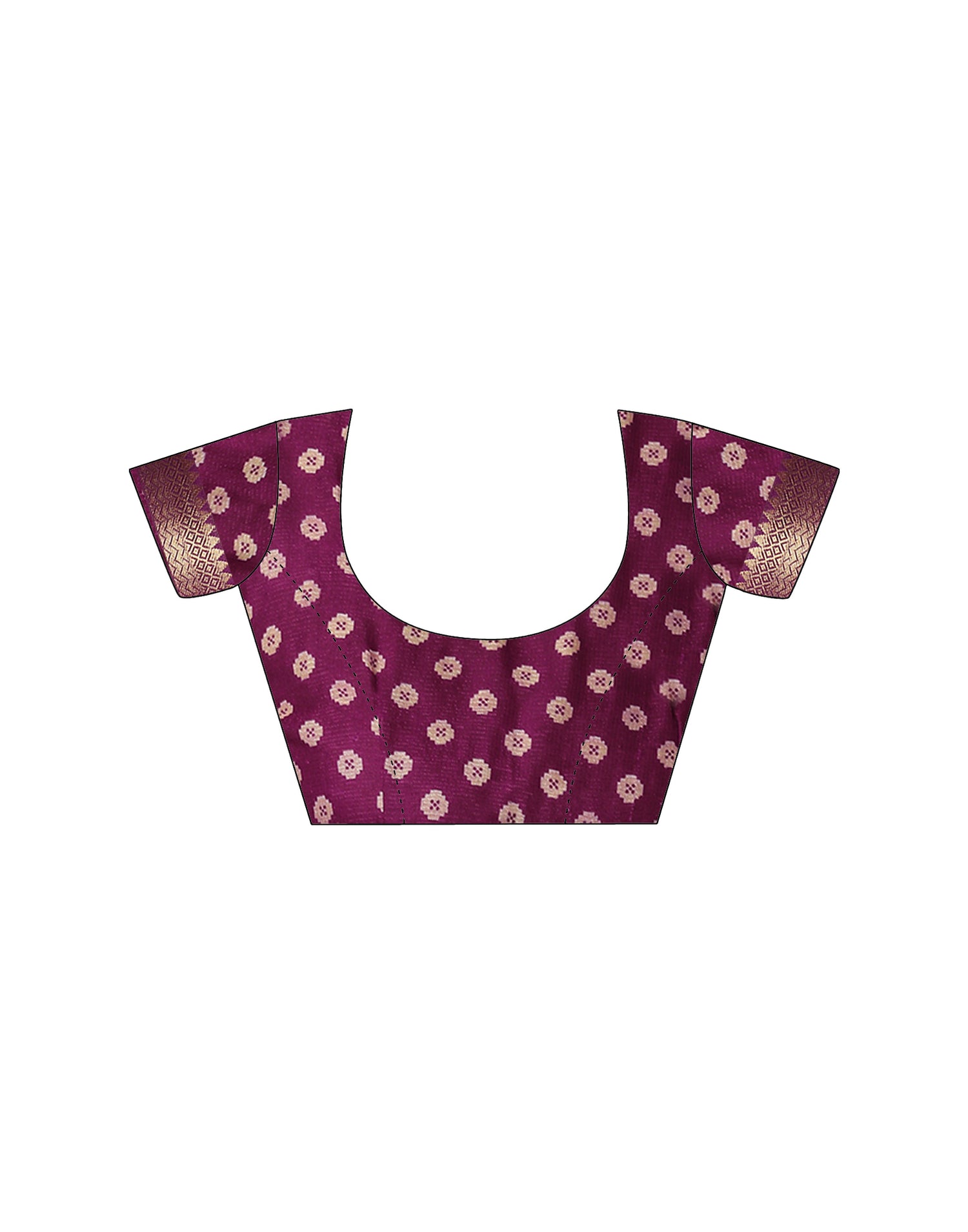 Wine Georgette Printed Patola Saree