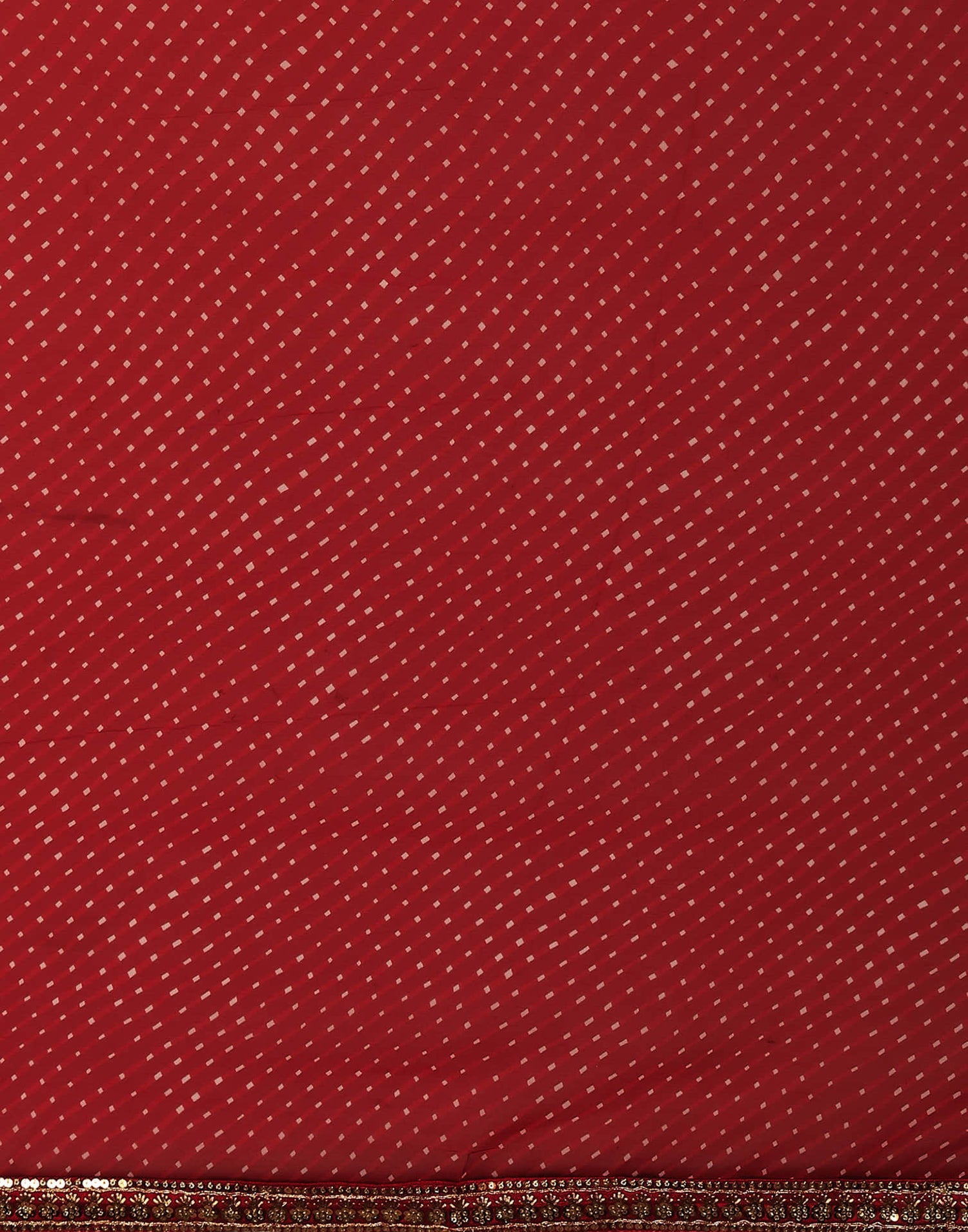 Red Georgette Printed Leheriya Saree
