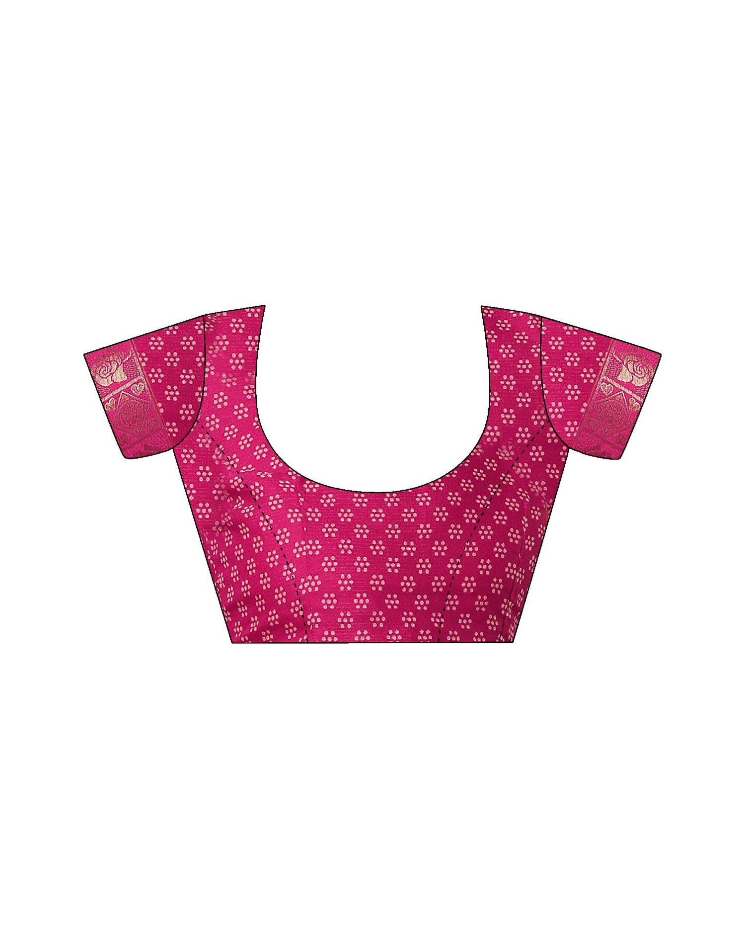 Rani Pink Georgette Printed Bandhani Saree
