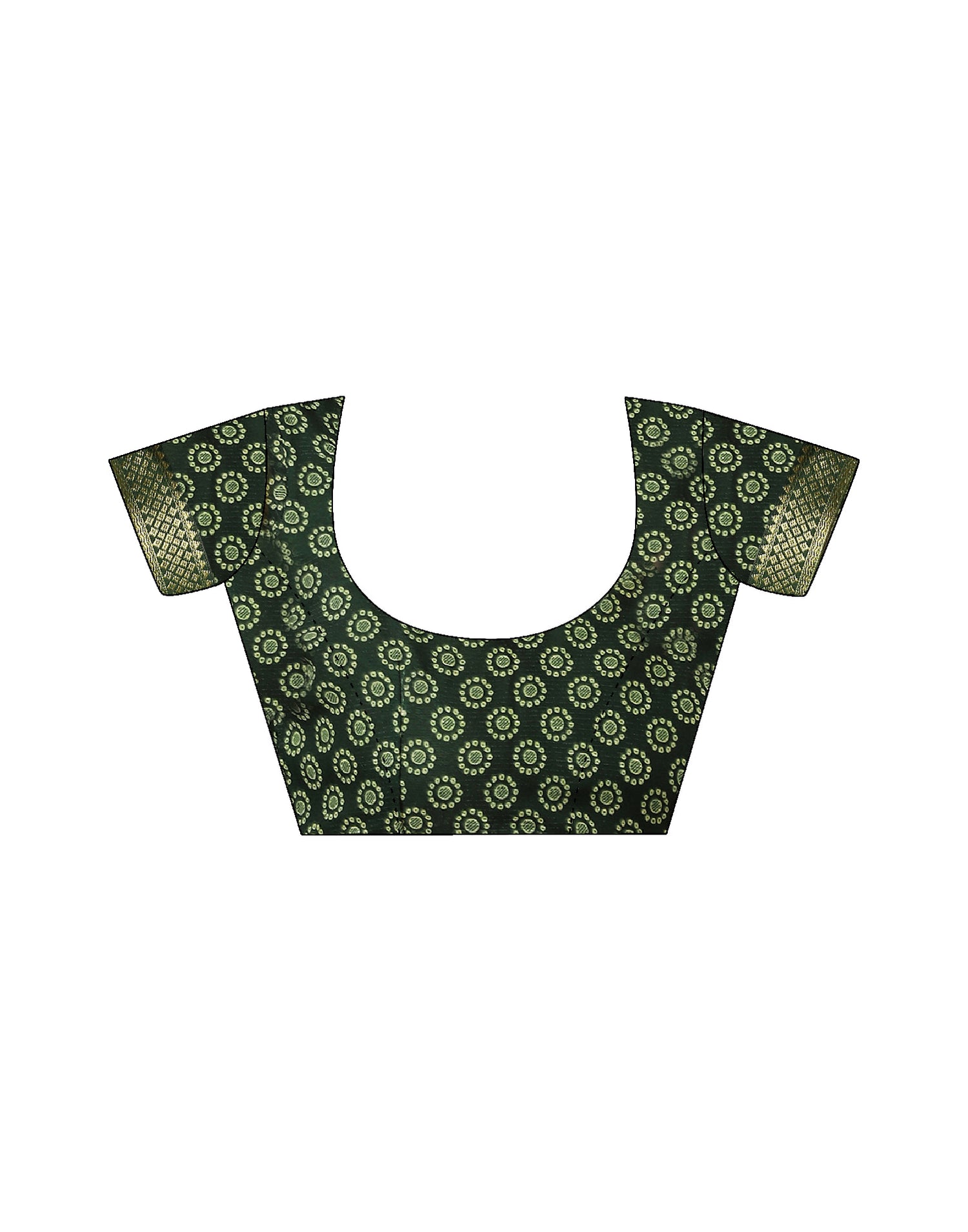 Dark Green Georgette Printed Bandhani Saree