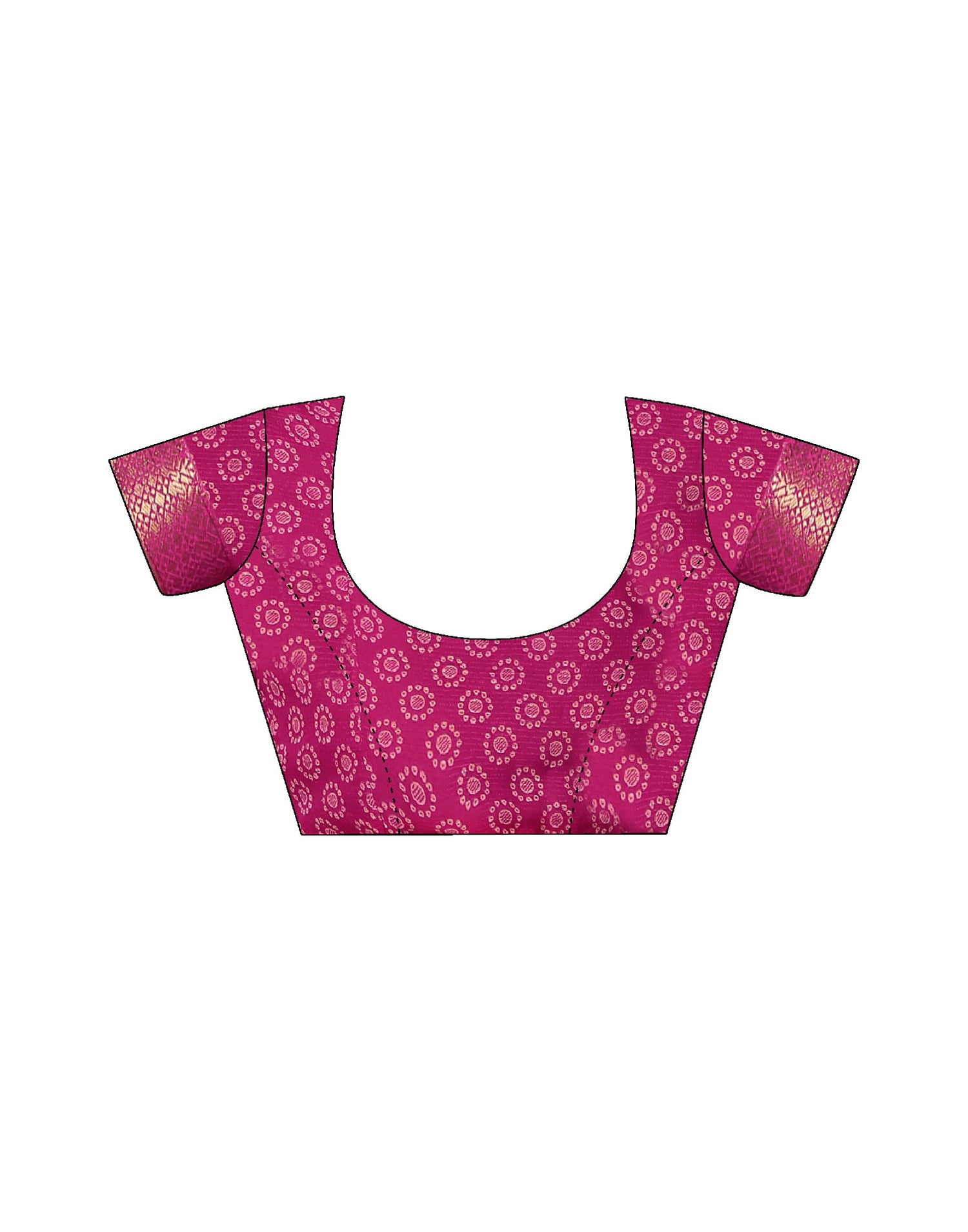 Rani Pink Georgette Printed Bandhani Saree