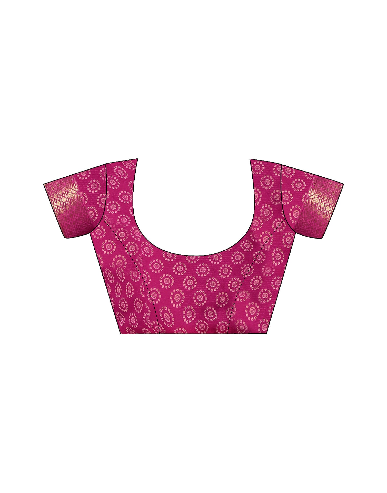 Rani Pink Georgette Printed Bandhani Saree