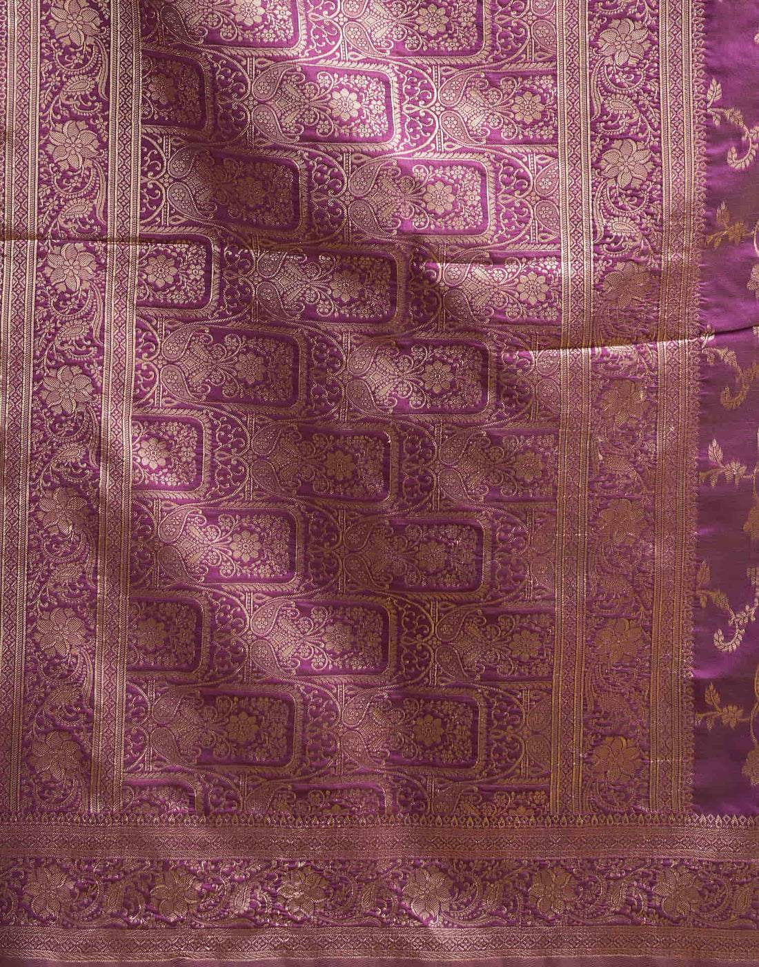Purple Silk Woven Banarasi Saree