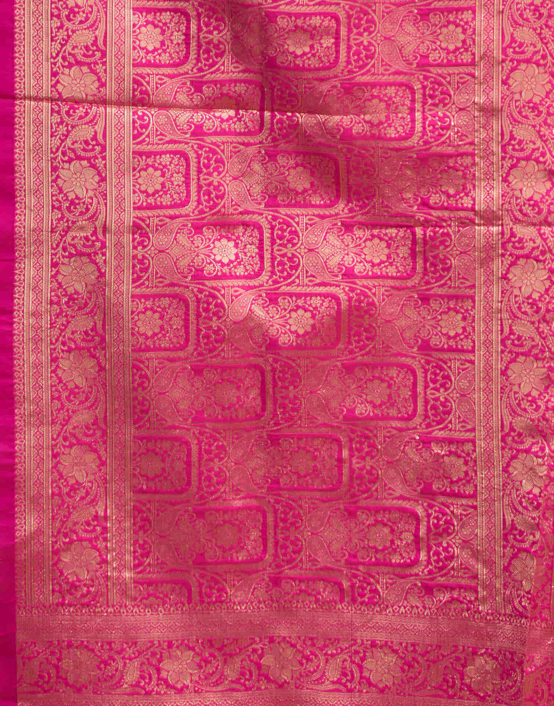 Magenta Silk Woven Banarasi Saree