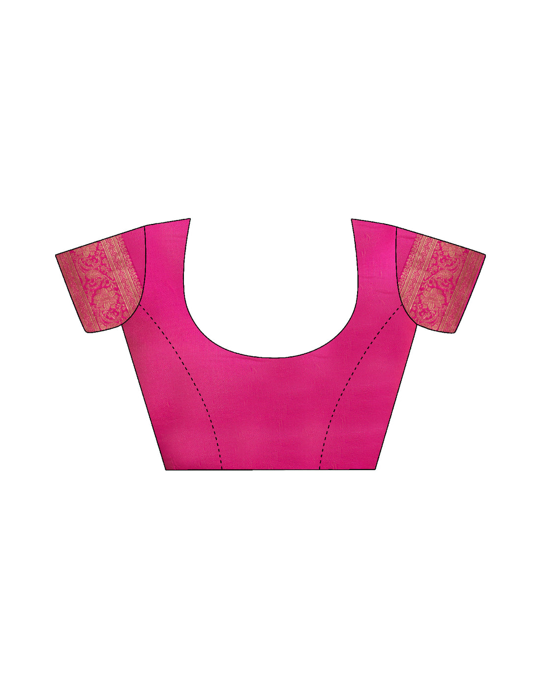Magenta Silk Woven Banarasi Saree