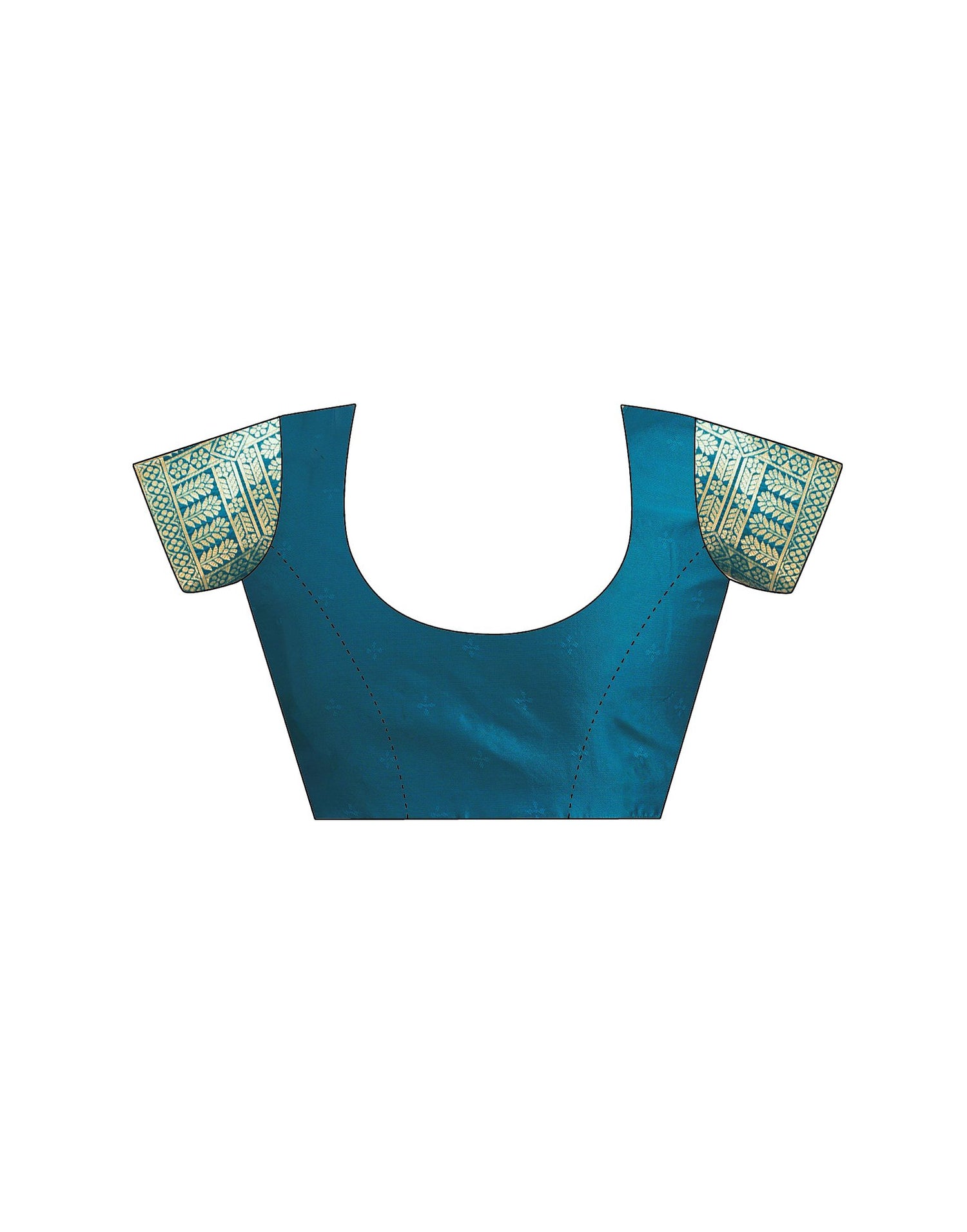 Rama Blue Silk Woven Banarasi Saree