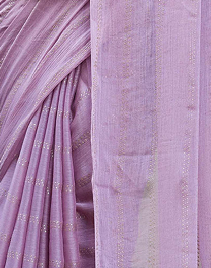 Light Purple Georgette Foil Printed Saree