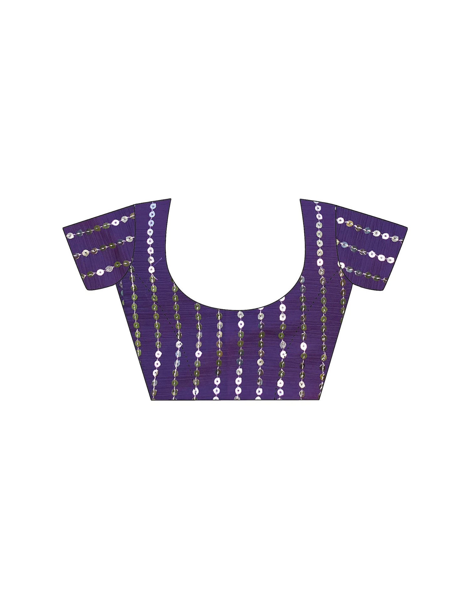 Dusty Purple Satin Sequence Saree