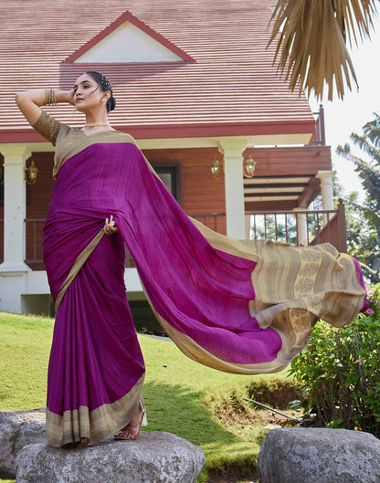 Beige Chinnon Printed Saree