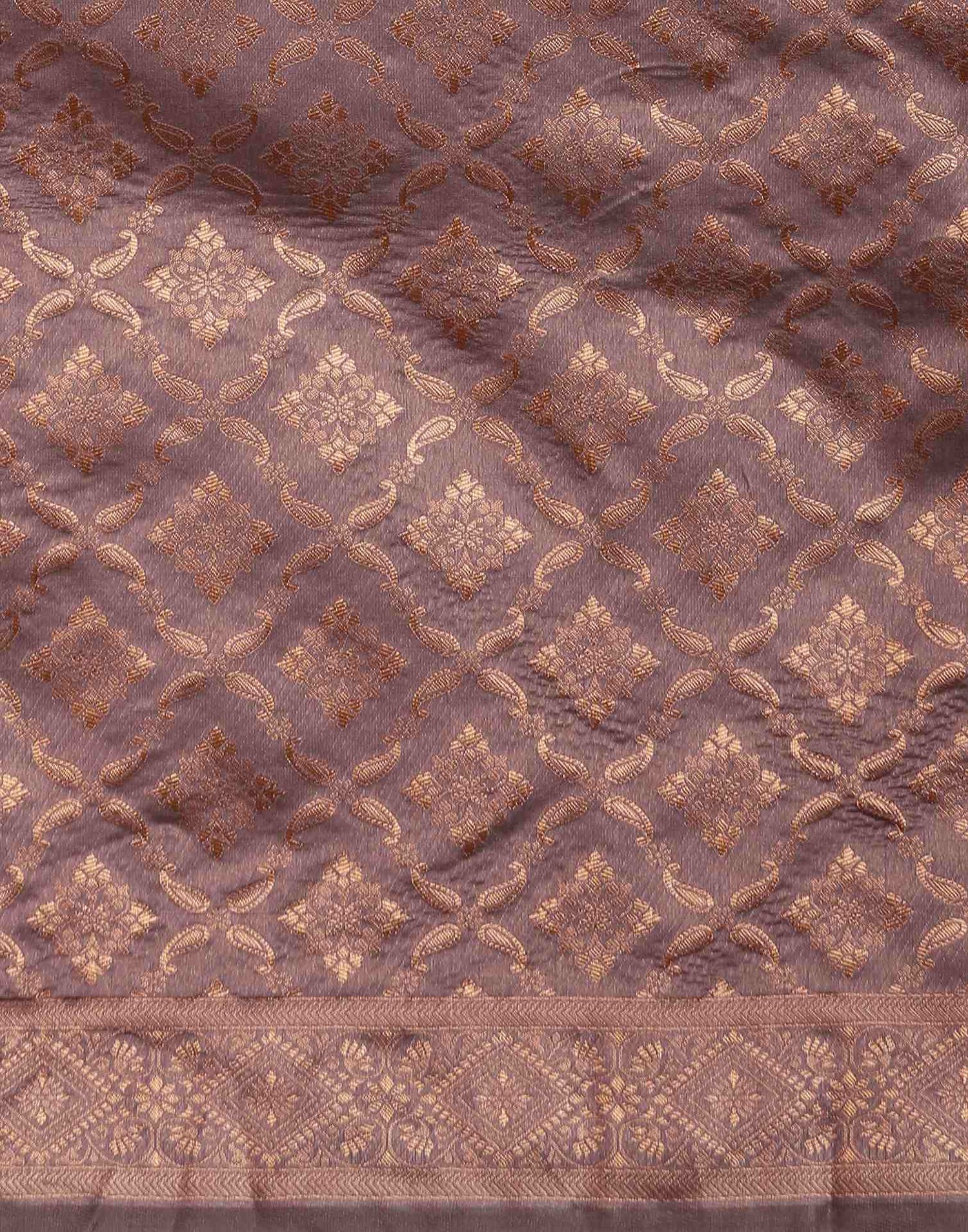 Mauve Silk Woven Saree