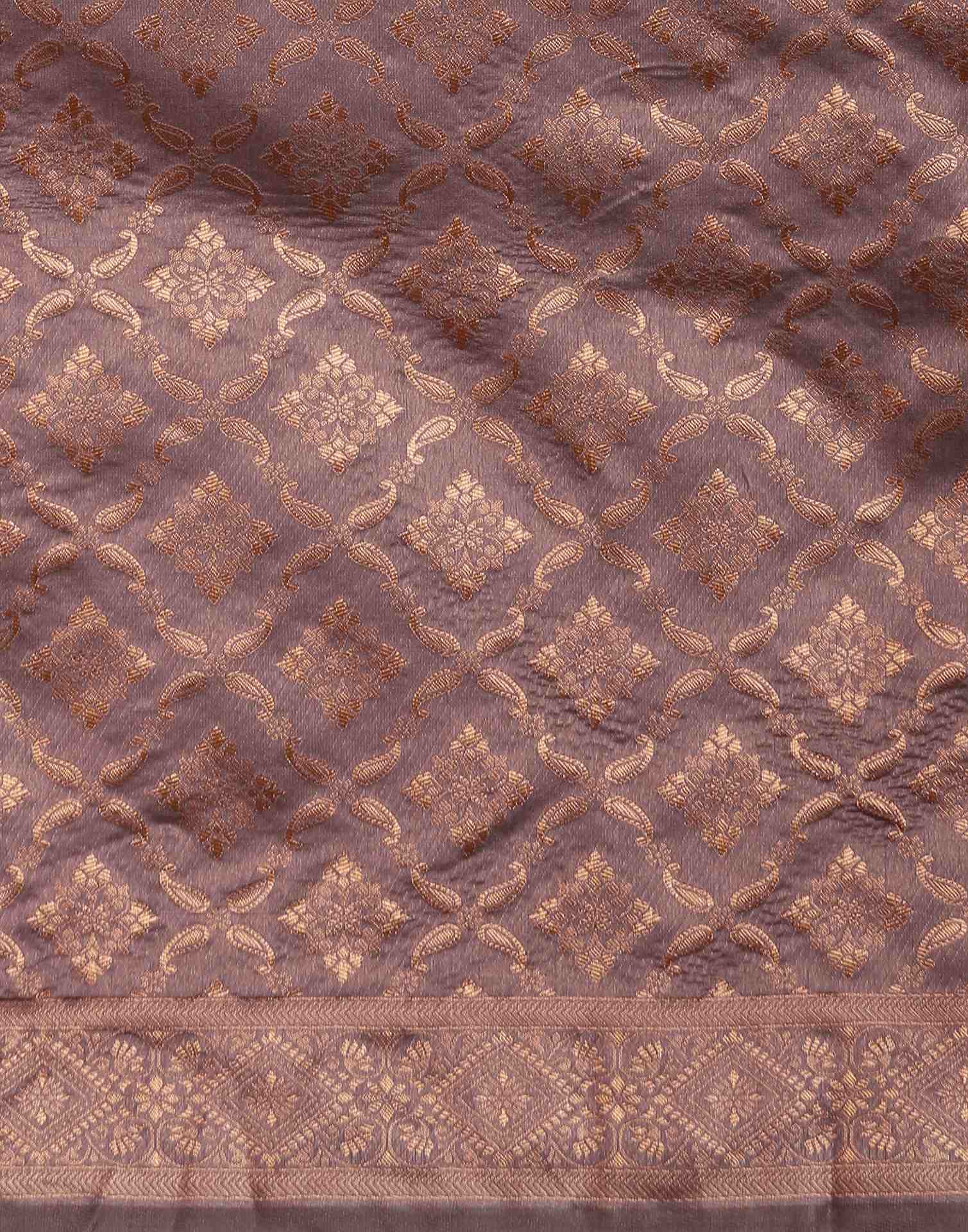 Mauve Silk Woven Saree
