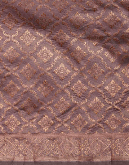 Mauve Silk Woven Saree