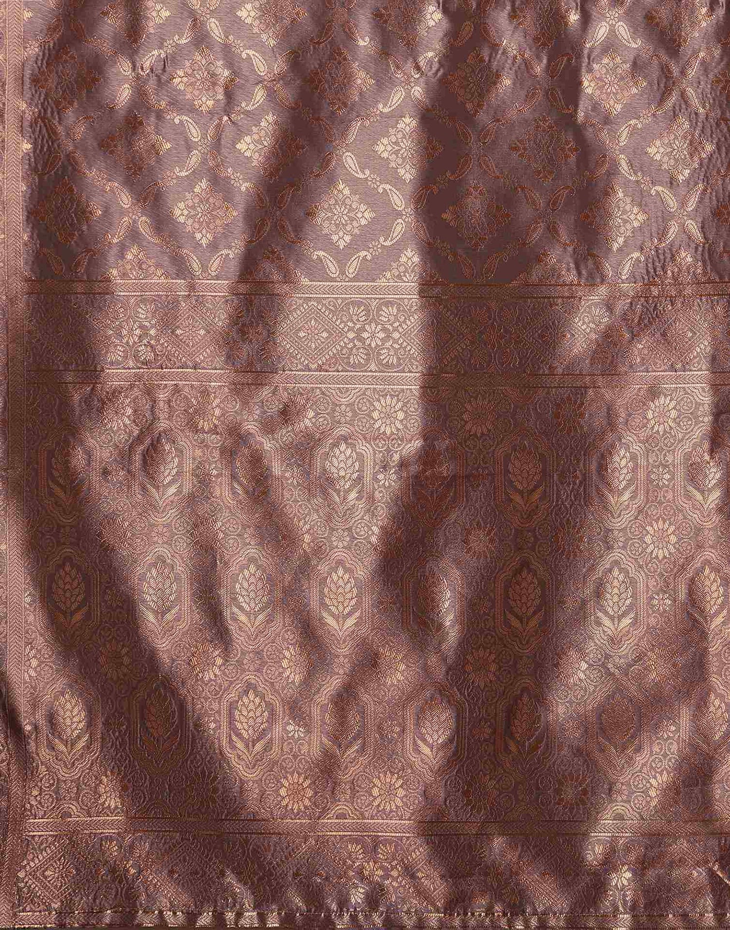 Mauve Silk Woven Saree