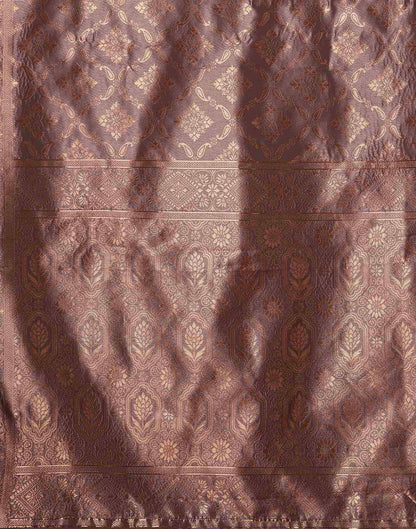 Mauve Silk Woven Saree