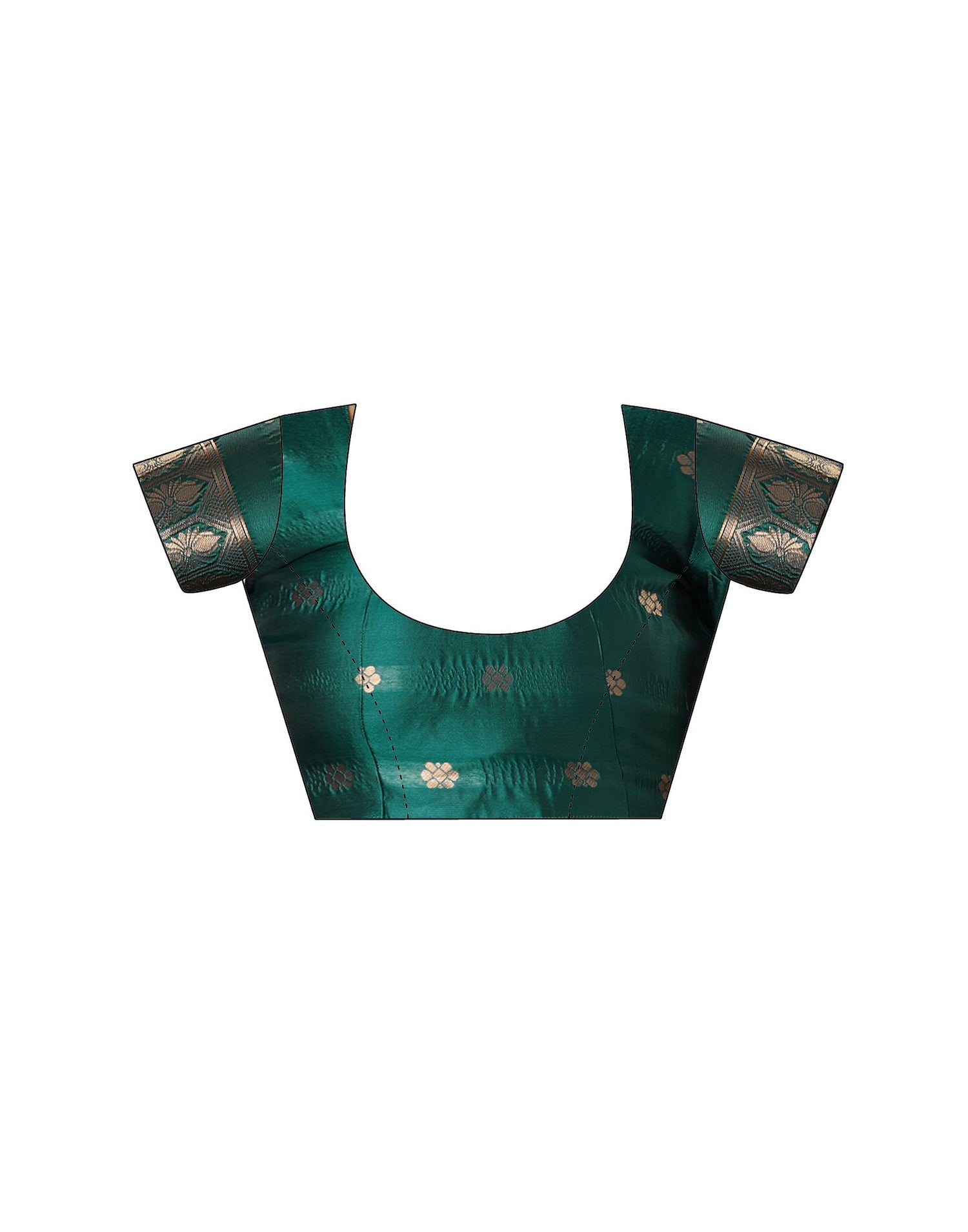Teal Green Silk Woven Saree